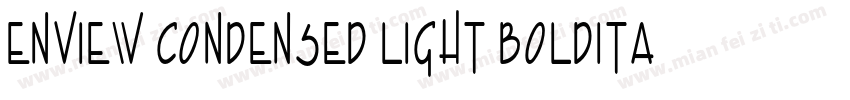 Enview Condensed Light BoldItalic字体转换